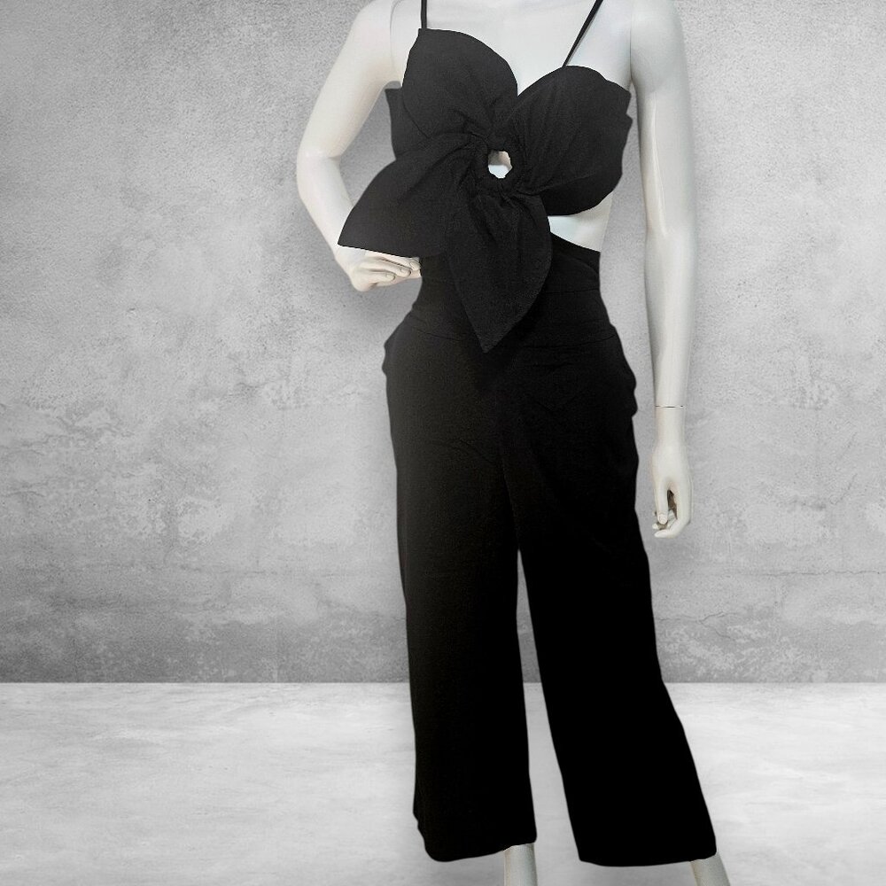Elegant Flower Cutout Jumpsuit